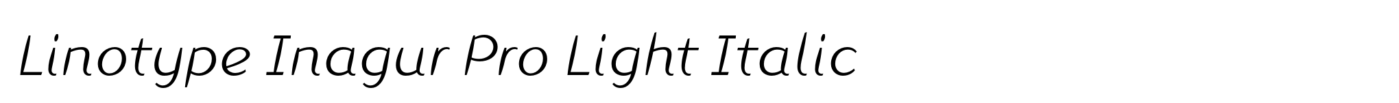 Linotype Inagur Pro Light Italic image